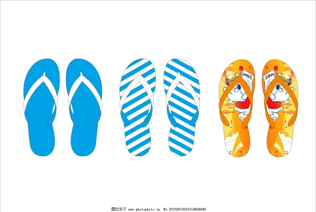 多功能設計素材 人字拖圖片、PPT圖表與廣告設計